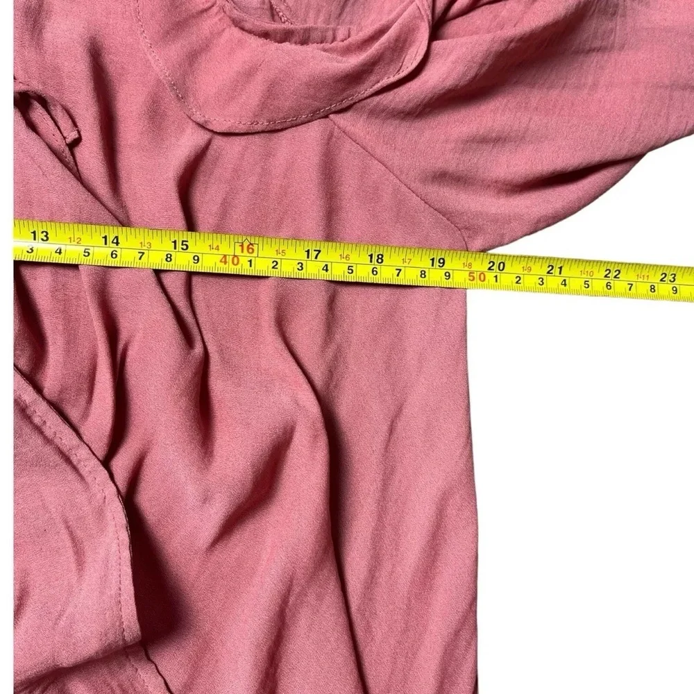 MAEVE Blouse Women XS Coral Cold Shoulder Wrap Front Liesel ANTHROPOLOGIE Top - Picture 11 of 12